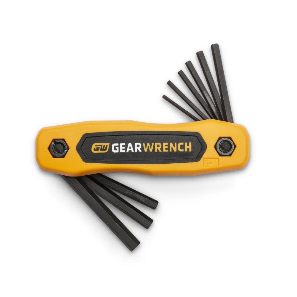 GEARWRENCH Hex Key Set SAE Folding 9pc - Ascmtools