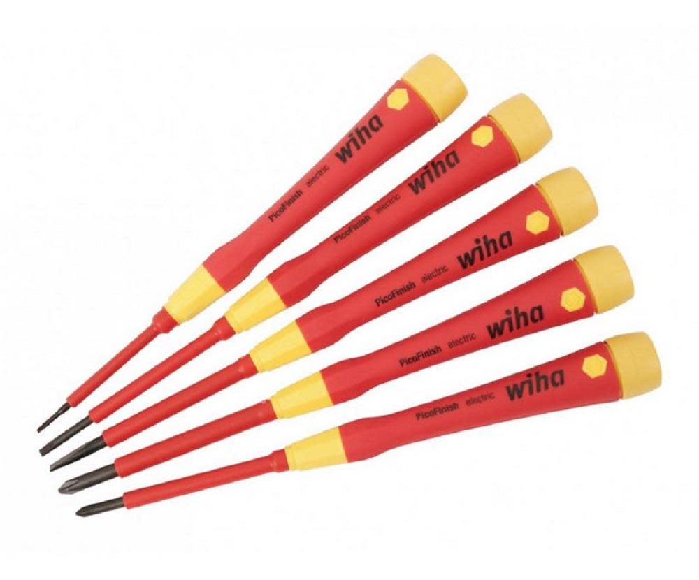 Wiha Insulated PicoFinish Slotted Set 5 Piece - Ascmtools