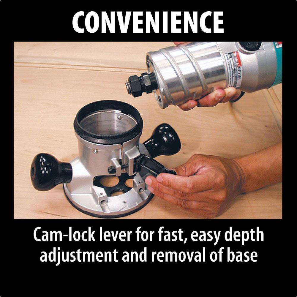 Makita Router 11-Amp 2-1/4 HP Motor with 1/2″ and 1/4″ Collets - Ascmtools