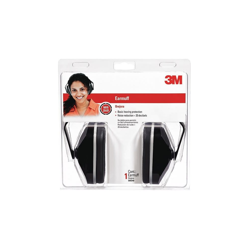 3M Basic Earmuff Tekk Protection 20 dB Black Adjustable Wireless - Ascmtools