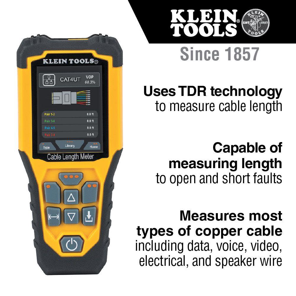 Klein Tools TDR Cable Length Meter - Ascmtools