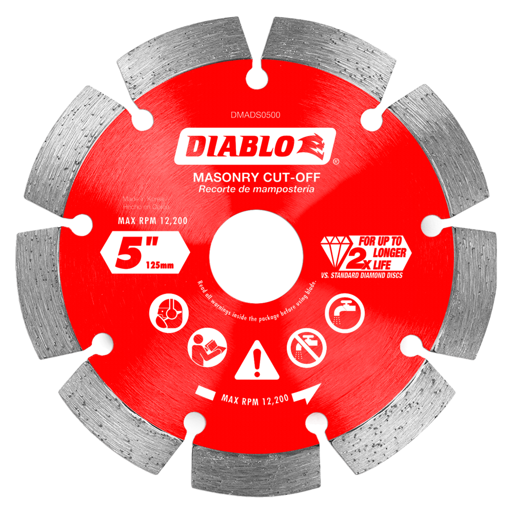 Diablo Tools 5″ Diamond Segmented Cut-Off Discs for Masonry - Ascmtools