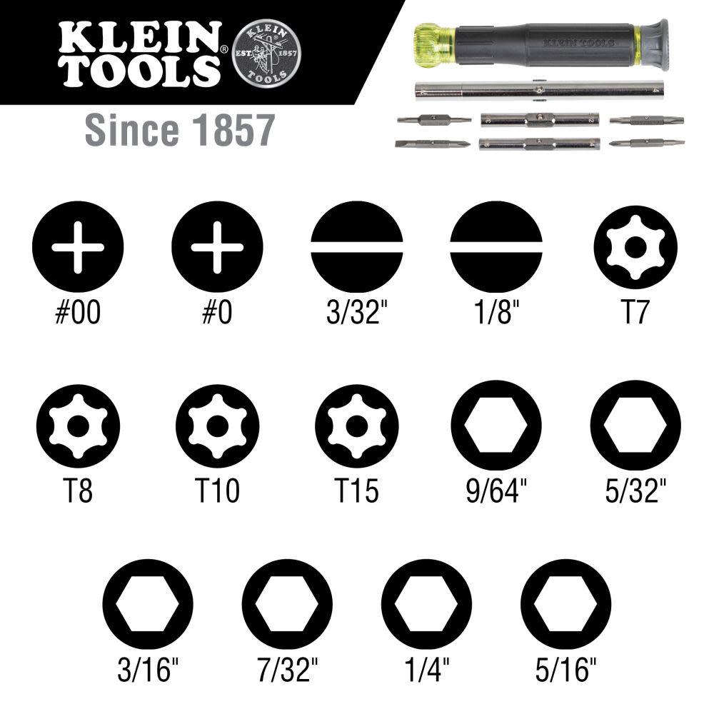 Klein Tools 14-in-1 Precision Screwdriver/Nut Driver - Ascmtools