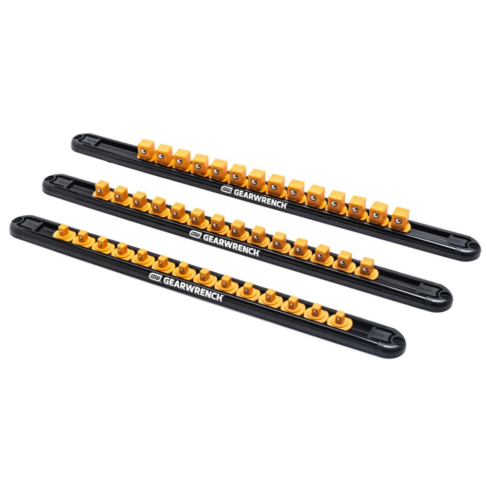 GEARWRENCH Magnetic Socket Rail 1/2 In. Drive Includes 14 Clips - Ascmtools