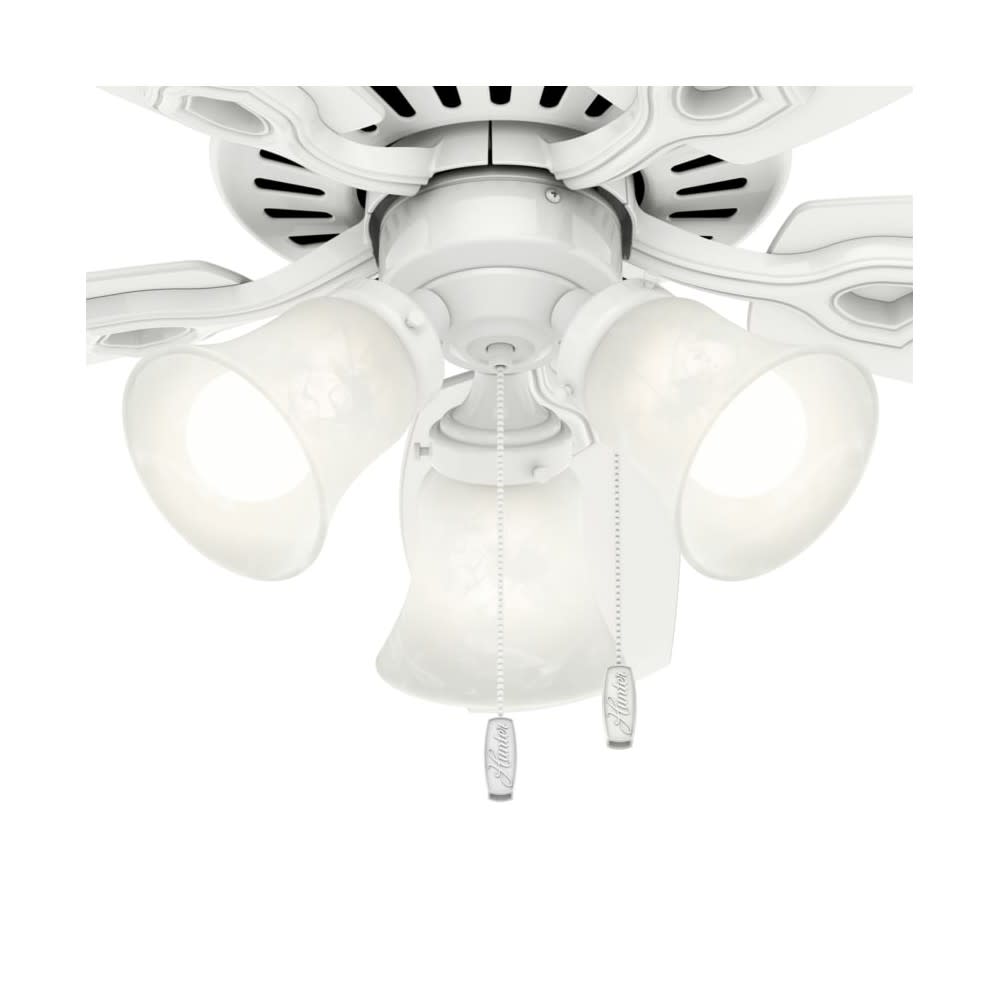 Hunter Fan Builder Ceiling Fan 42″ LED Indoor Snow White - Ascmtools