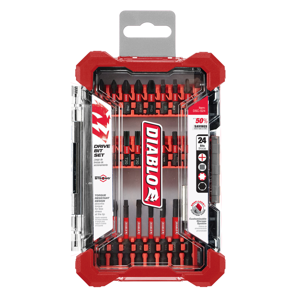 Diablo Tools Screwdriving Bit Set 24pc - Ascmtools