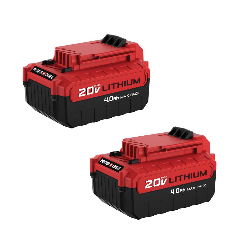 Porter Cable 20V MAX 4.0Ah Lithium Ion Batteries 2pc - Ascmtools