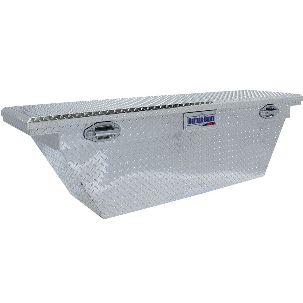 Better Built 69″ SEC Saddle Truck Tool Box LOW PROFILE DEEP WEDGE BRITE ALUMINUM - Ascmtools