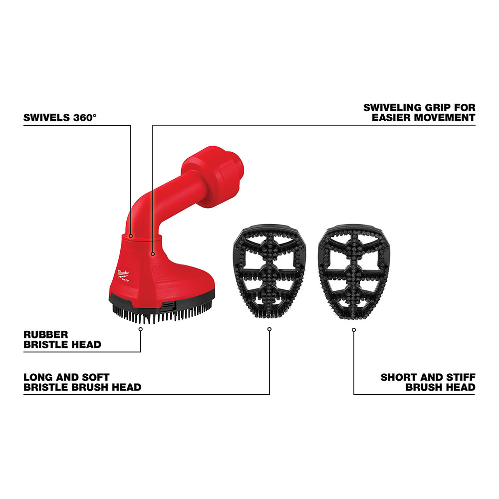 Milwaukee AIR-TIP Swiveling Palm Brush - Ascmtools