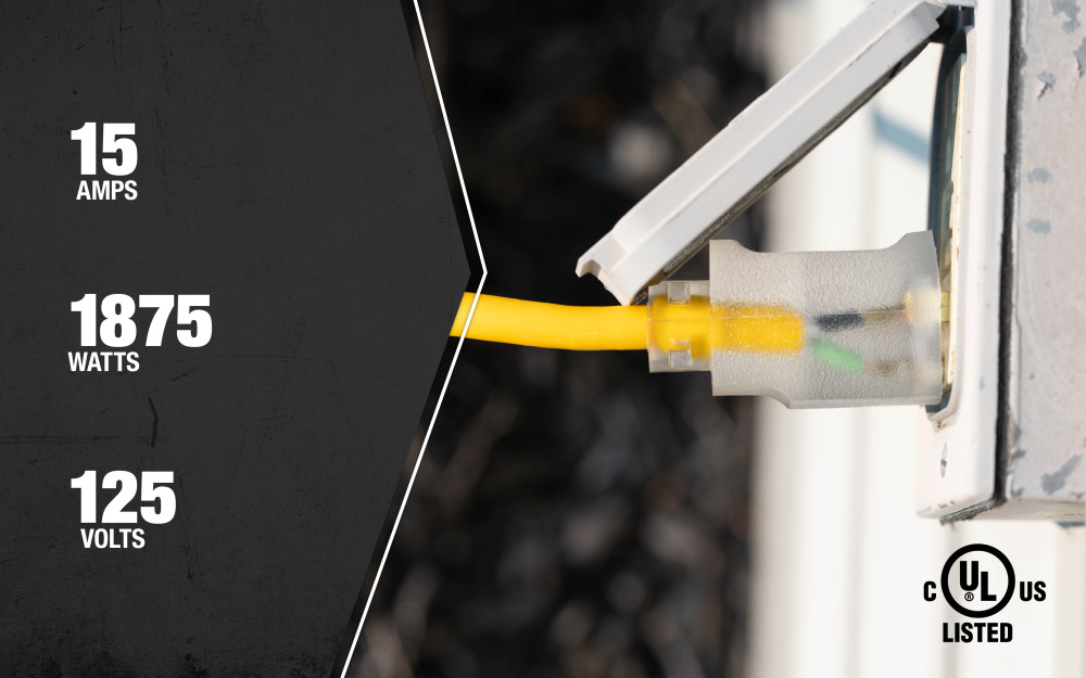 Southwire Cold Weather 3 Outlet Extension Cord 50′ 12/3 - Ascmtools