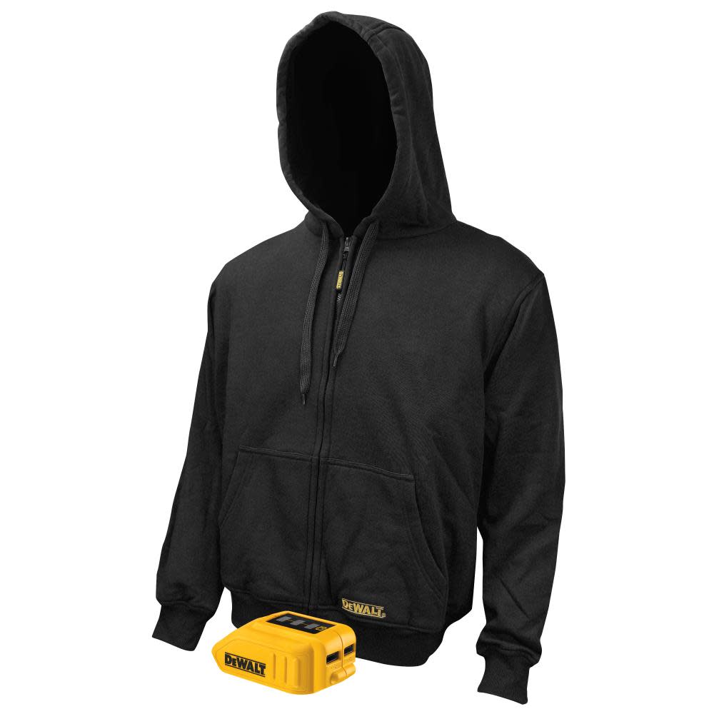 DEWALT 20V Max Mens Heated Bare Tool Hoodie 2X Black - Ascmtools