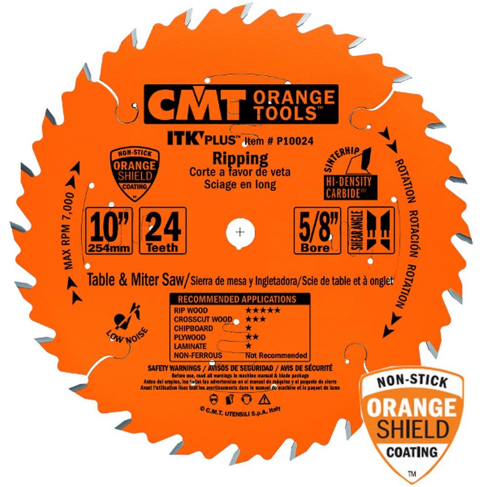 CMT ITK Plus 10 In. 24 Tooth Blade - Ascmtools
