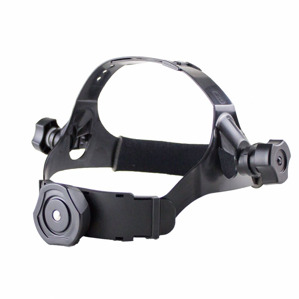 Sellstrom Multi-Purpose Single Crown Face Shield with Universal Slot Adapter Clear Polycarbonate Window Anti-Fog Coating Shade 5 UV/IR Flip Front Visor Black Crown - Ascmtools