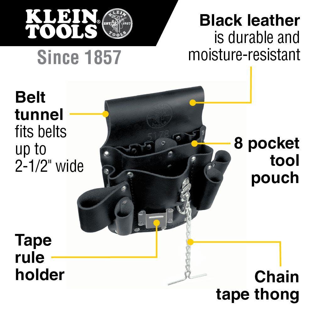 Klein Tools 8-Pocket Tool Pouch - Ascmtools