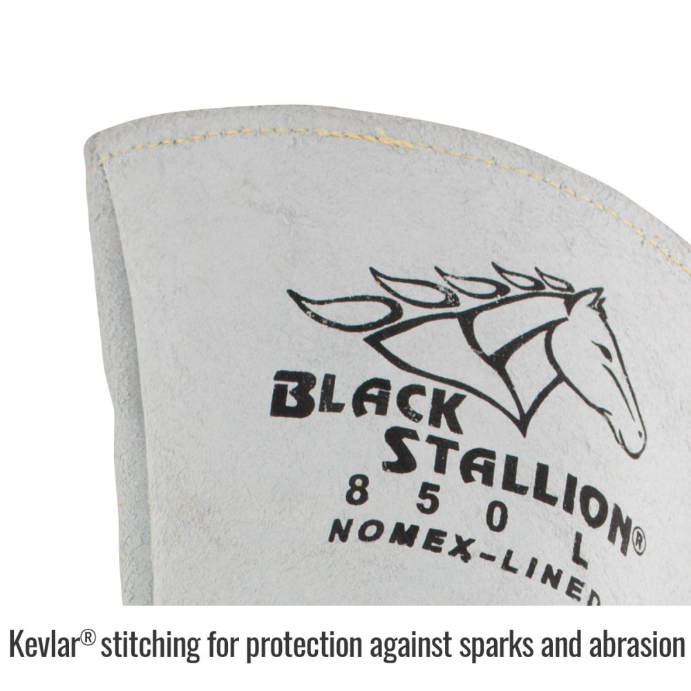 Black Stallion Welding Gloves Premium Grain Elkskin Stick Large - Ascmtools