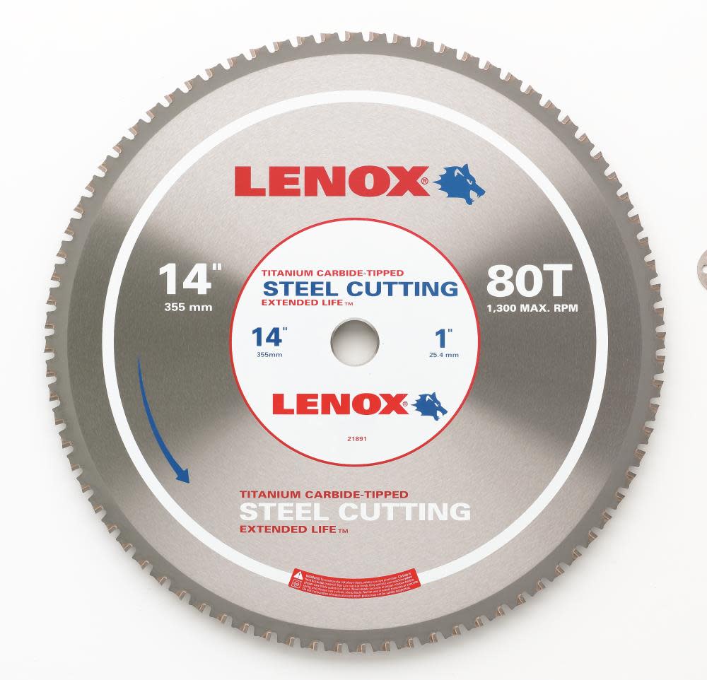 Lenox 14 In. (355 mm) 80TPI Metal Cutting Circular Saw Blade - Ascmtools