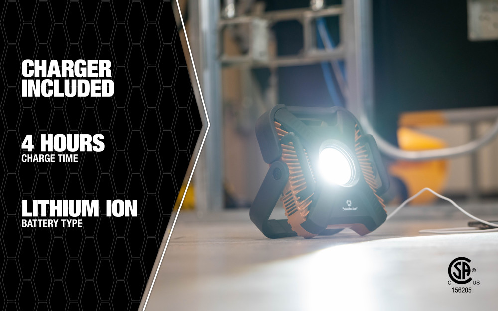Southwire Work Light LED Rechargeable 6000 Lumen - Ascmtools