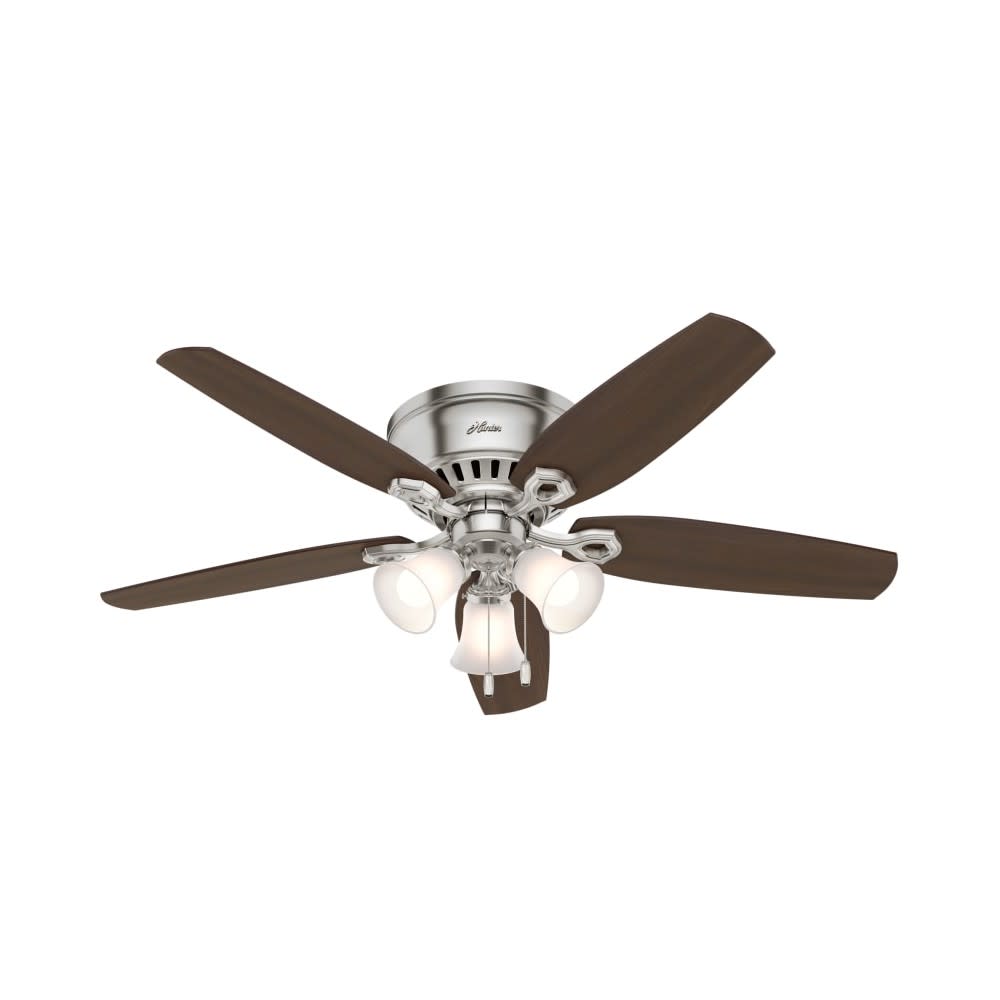 Hunter Fan Builder Ceiling Fan 52″ Brushed Nickel Brazilian Cherry - Ascmtools