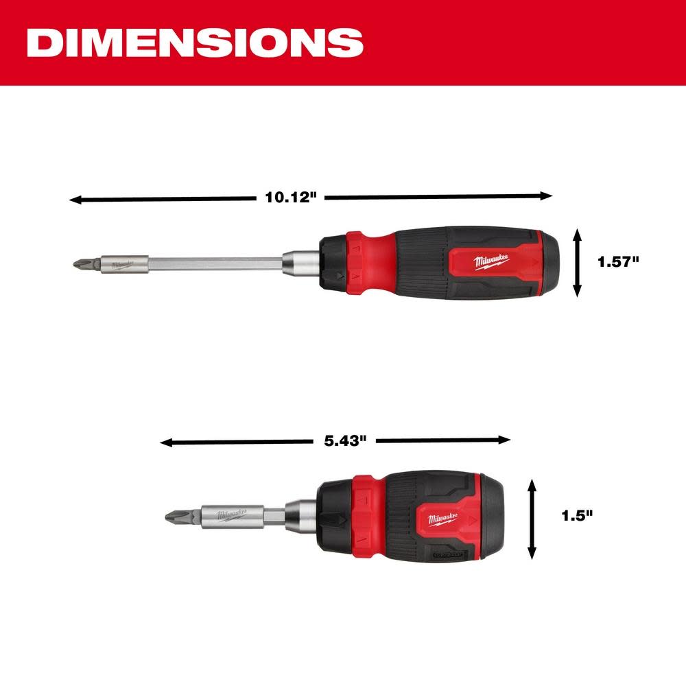 Milwaukee 14-in-1 Ratcheting Multi-Bit and 8-in-1 Ratcheting Compact Multi-bit Screwdriver Set 2pc - Ascmtools