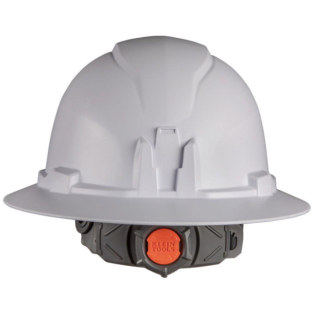 Klein Tools Hard Hat Non-vented Full Brim with Rechargeable Headlamp White - Ascmtools