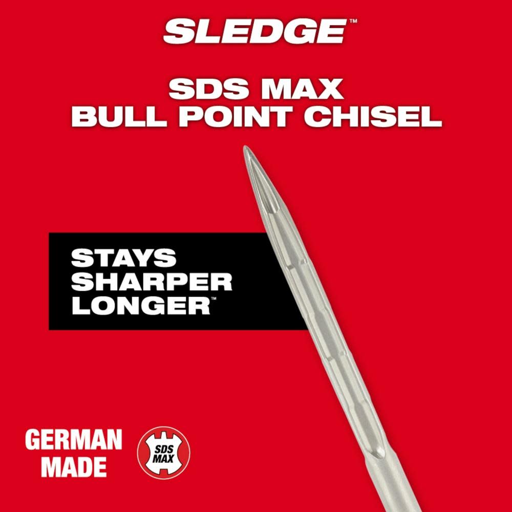 Milwaukee SS SDS-Max 16 in. Bull Point - Ascmtools