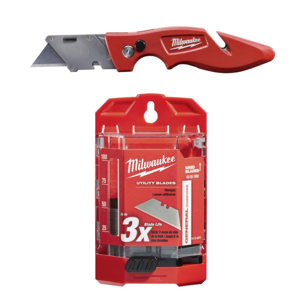 Milwaukee Fastback Flip-Blade Utility Knife - Ascmtools