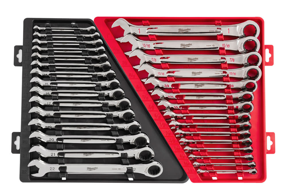 Milwaukee SAE and Metric Ratcheting Combination Wrench Bundle - Ascmtools