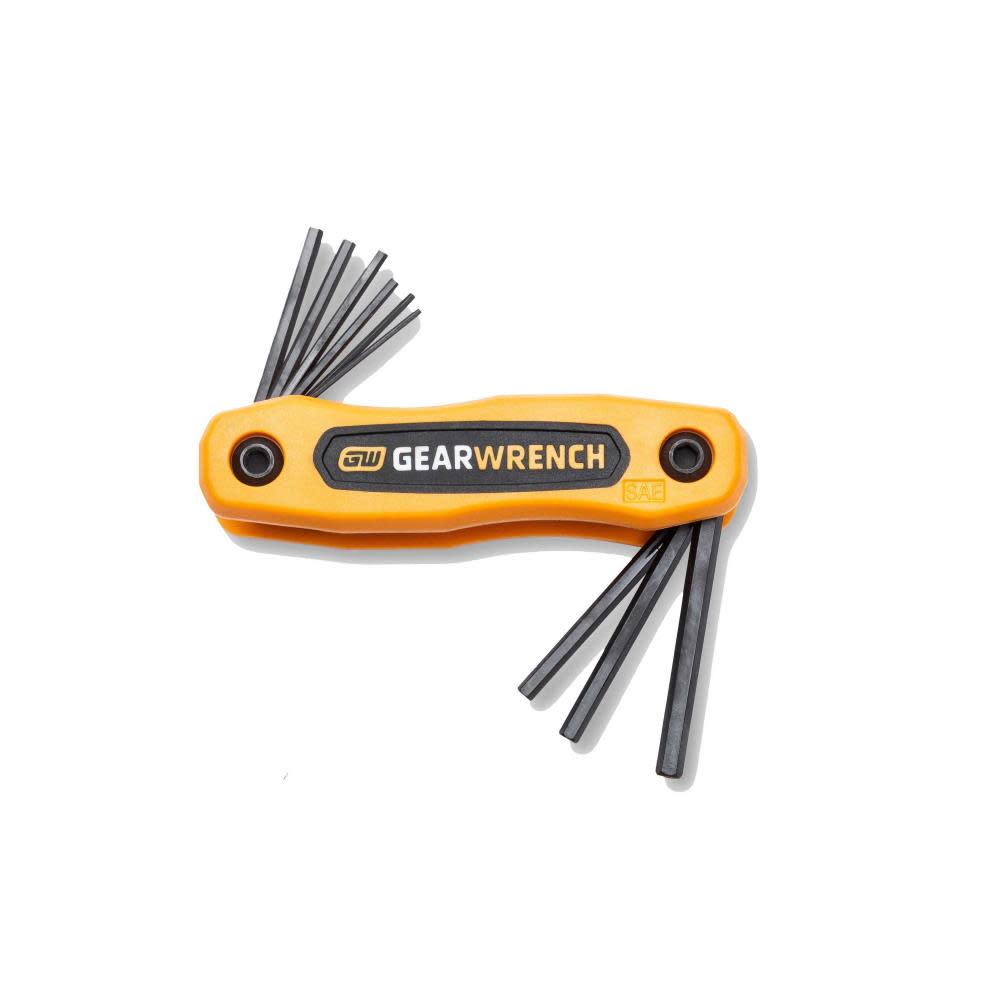 GEARWRENCH SAE/Metric Short Arm Folding Hex Key Set 17pc - Ascmtools