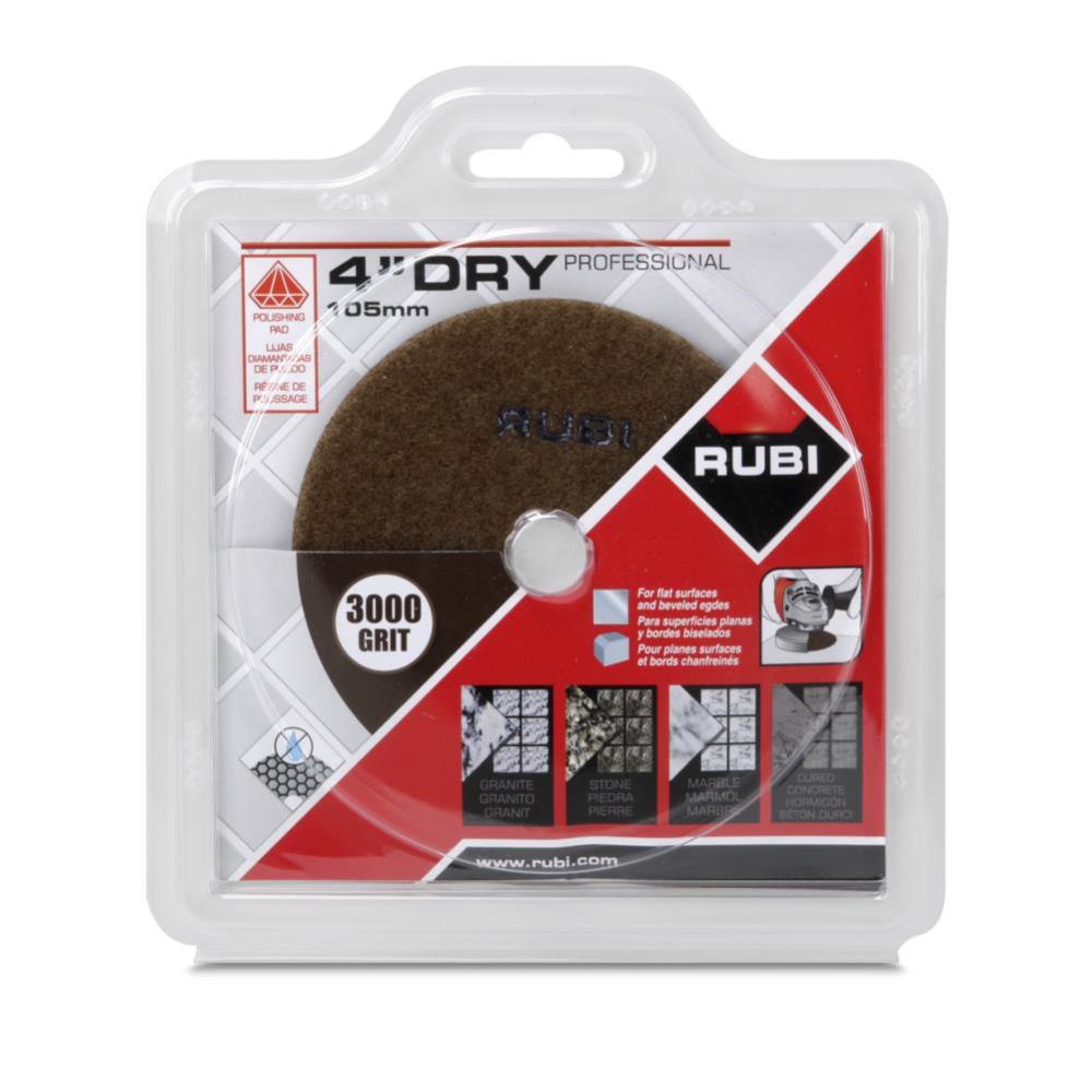 Rubi Tools Resin Dry Polishing Pad 3000 Grit 4 In. - Ascmtools