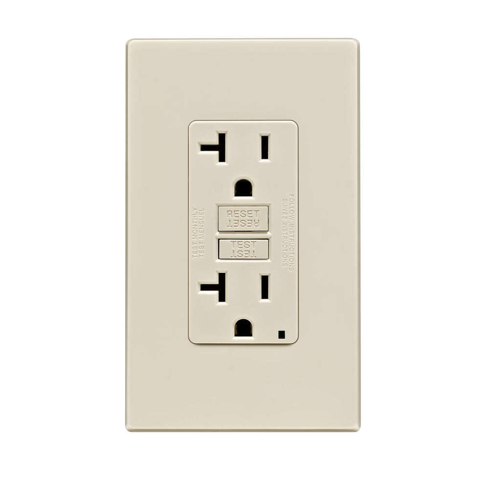 Leviton SmartlockPro NEMA 5-20R GFCI Outlet 20A 125V Light Almond - Ascmtools