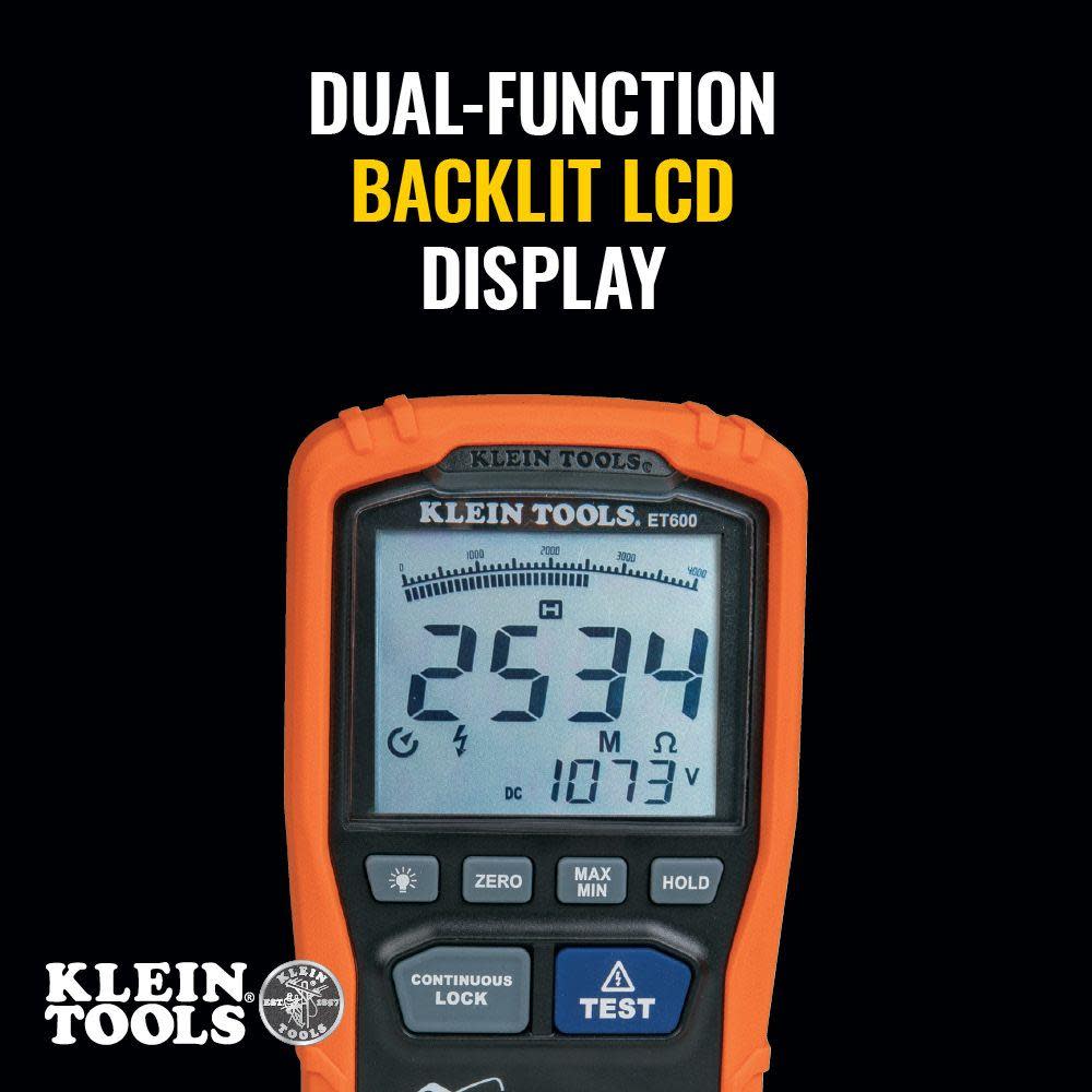 Klein Tools Insulation Resistance Tester - Ascmtools