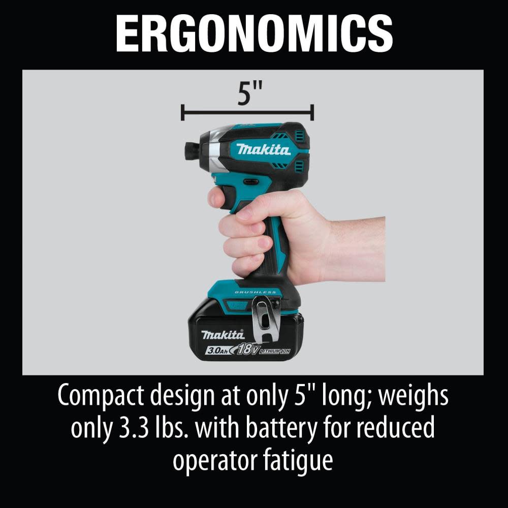 Makita 18V LXT Lithium-Ion Brushless Cordless 2-Pc. Combo Kit (3.0Ah) - Ascmtools