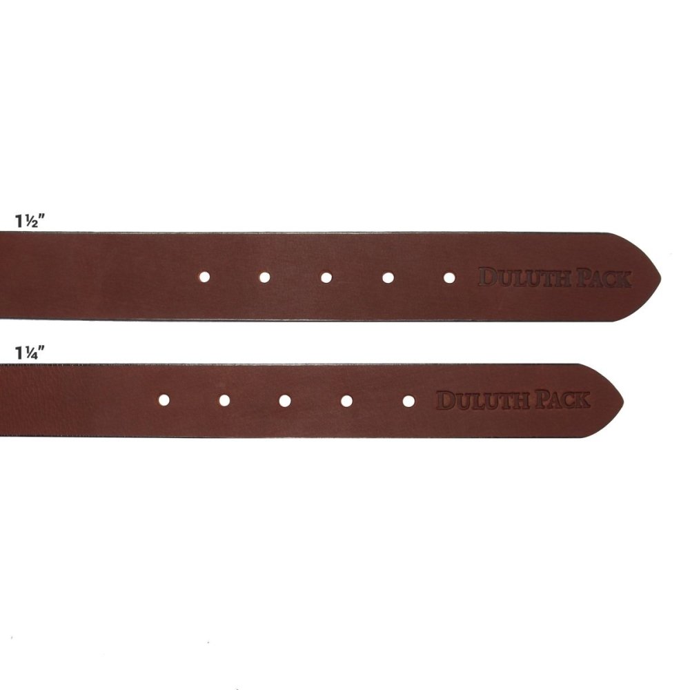 Duluth Pack 1.5 In. W x 36 In. Waist Size Brown Leather Belt - Ascmtools