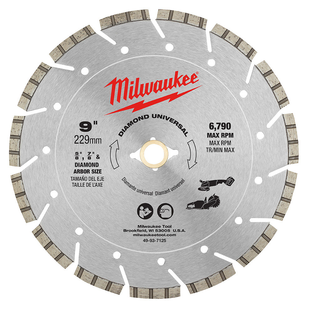 Milwaukee 9″ Diamond Universal Segmented Blade - Ascmtools
