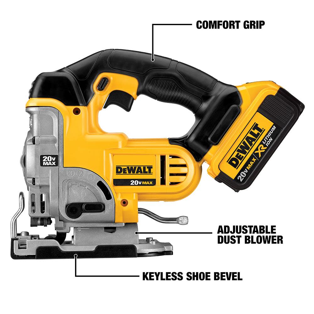 DEWALT DCS331B – 20V MAX* Lithium Ion Jigsaw (Tool Only) (DCS331B) - Ascmtools