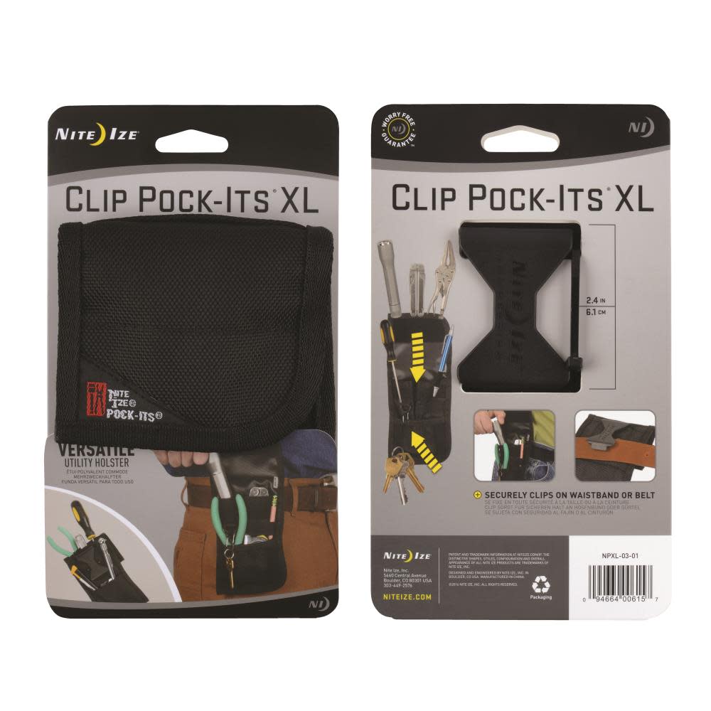 Nite Ize Clip Pock-Its XL Utility Holster – NPXL-03-01 - Ascmtools