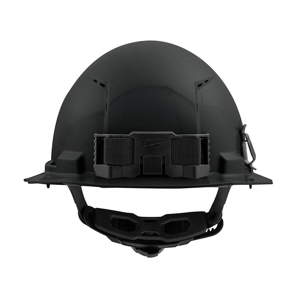 Milwaukee Black Full Brim Vented Hard Hat with 6pt Ratcheting Suspension Type 1 Class C - Ascmtools