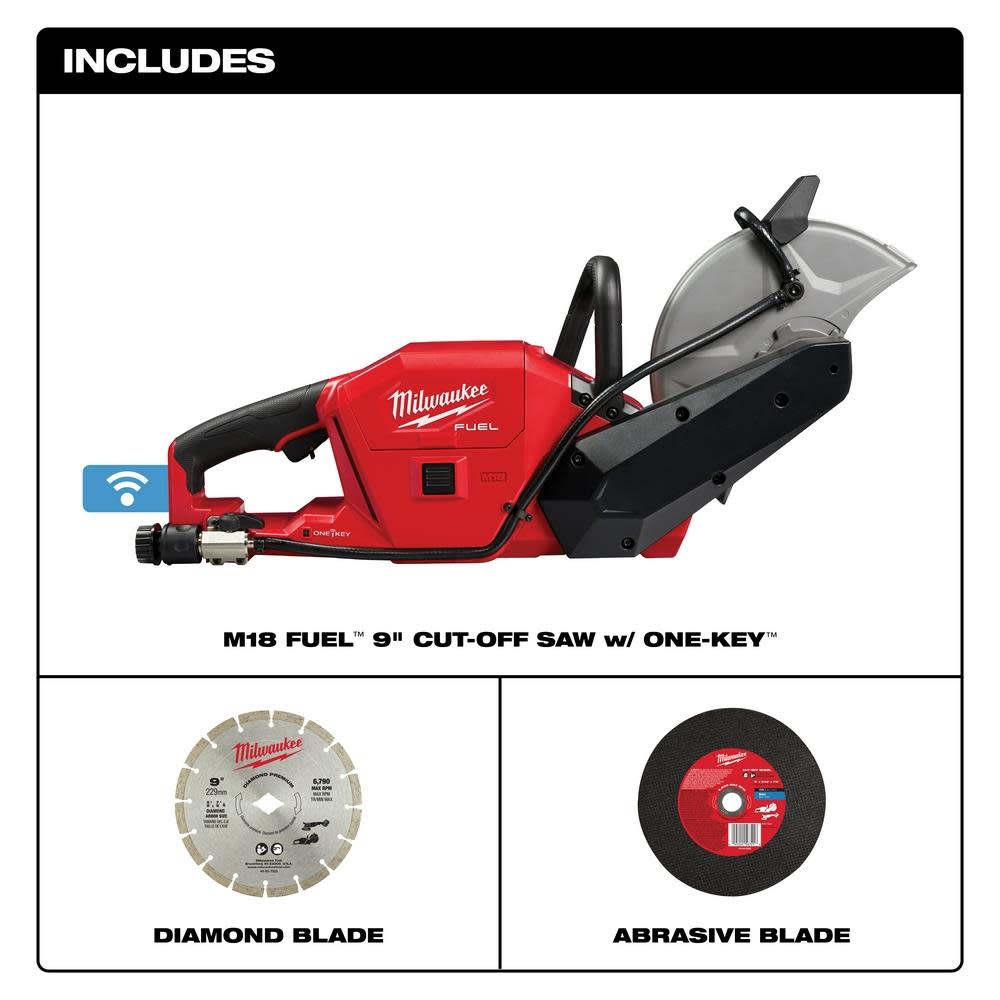 Milwaukee M18 FUEL 9 in. Cut-Off Saw with ONE-KEY (BareTool) - Ascmtools