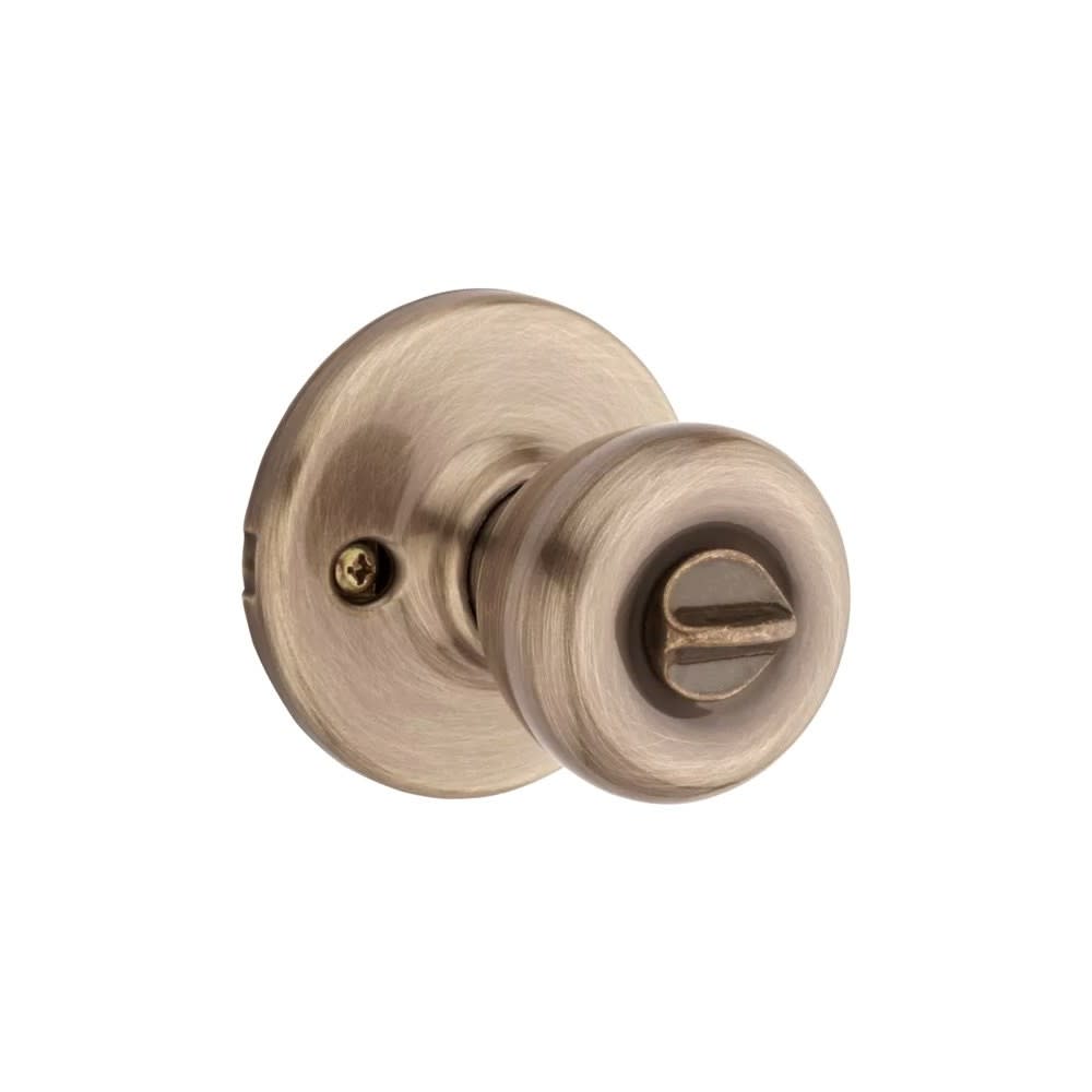 Kwikset Antique Brass Security Keyed Entry Exterior Tylo Lockset Knob - Ascmtools