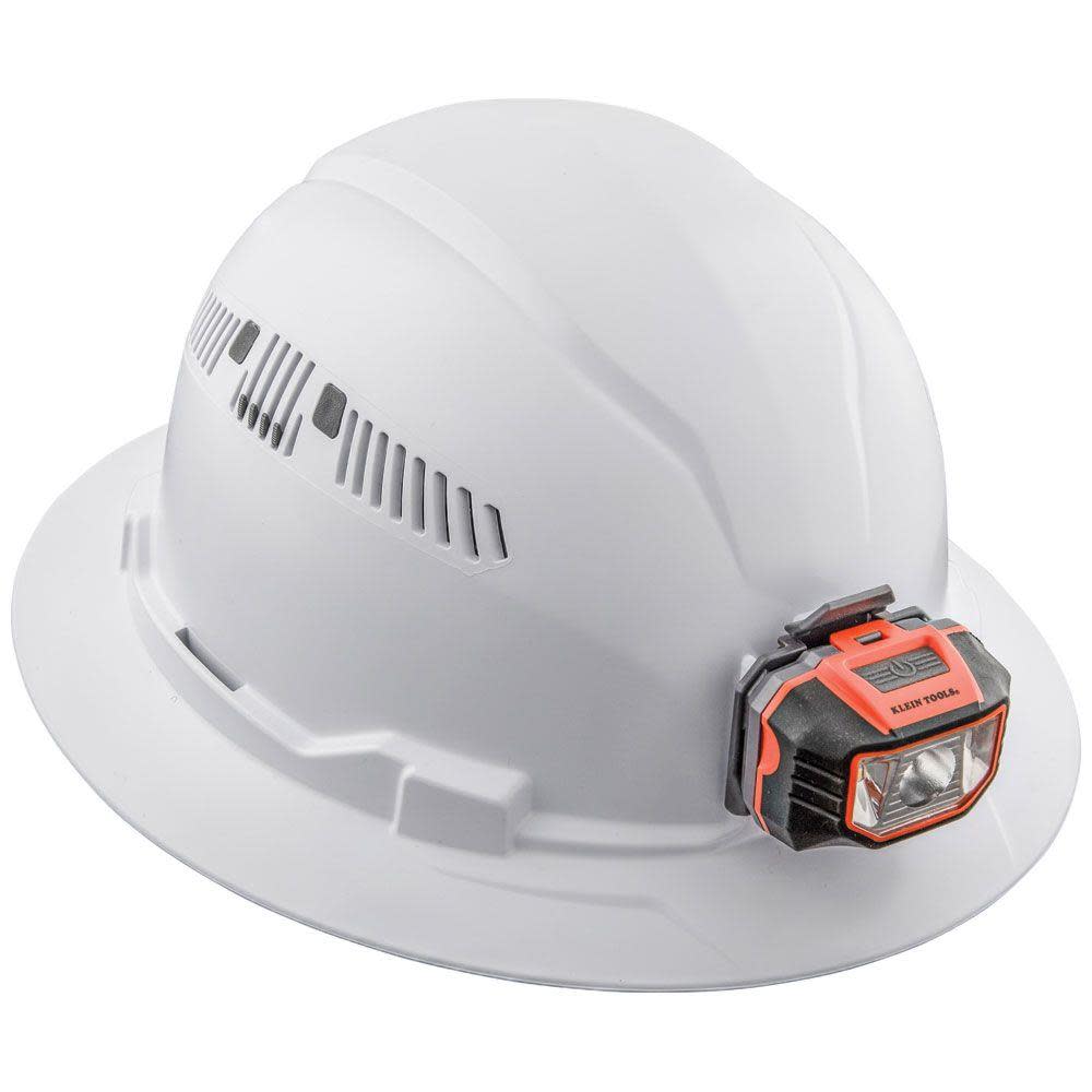 Klein Tools Hard Hat Vented Brim with Headlamp - Ascmtools