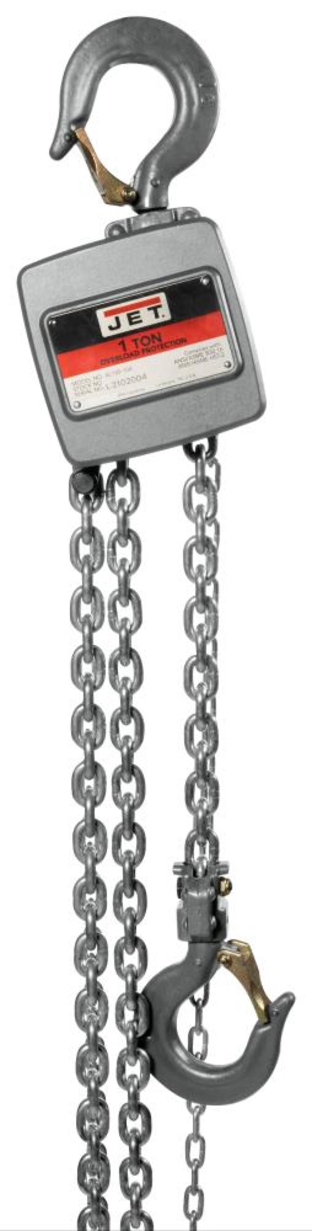 JET AL100-100-30 1 Ton Hand Chain Hoist with 30′ of Lift - Ascmtools
