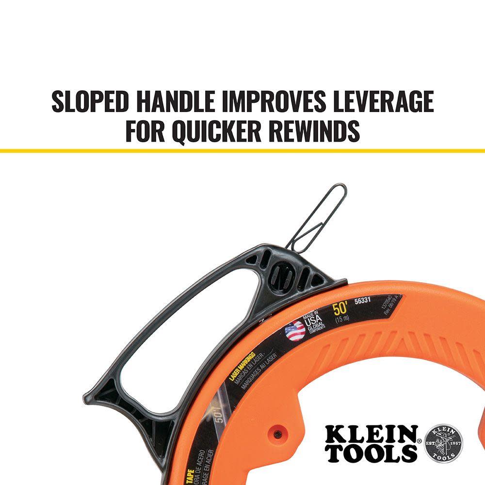 Klein Tools 50′ Steel Fish Tape - Ascmtools