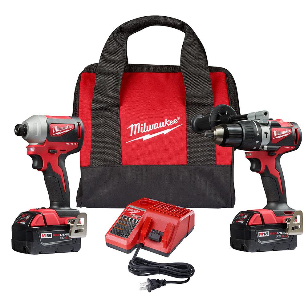 Milwaukee M18 Brushless Hammer Drill/Impact Combo Kit - Ascmtools
