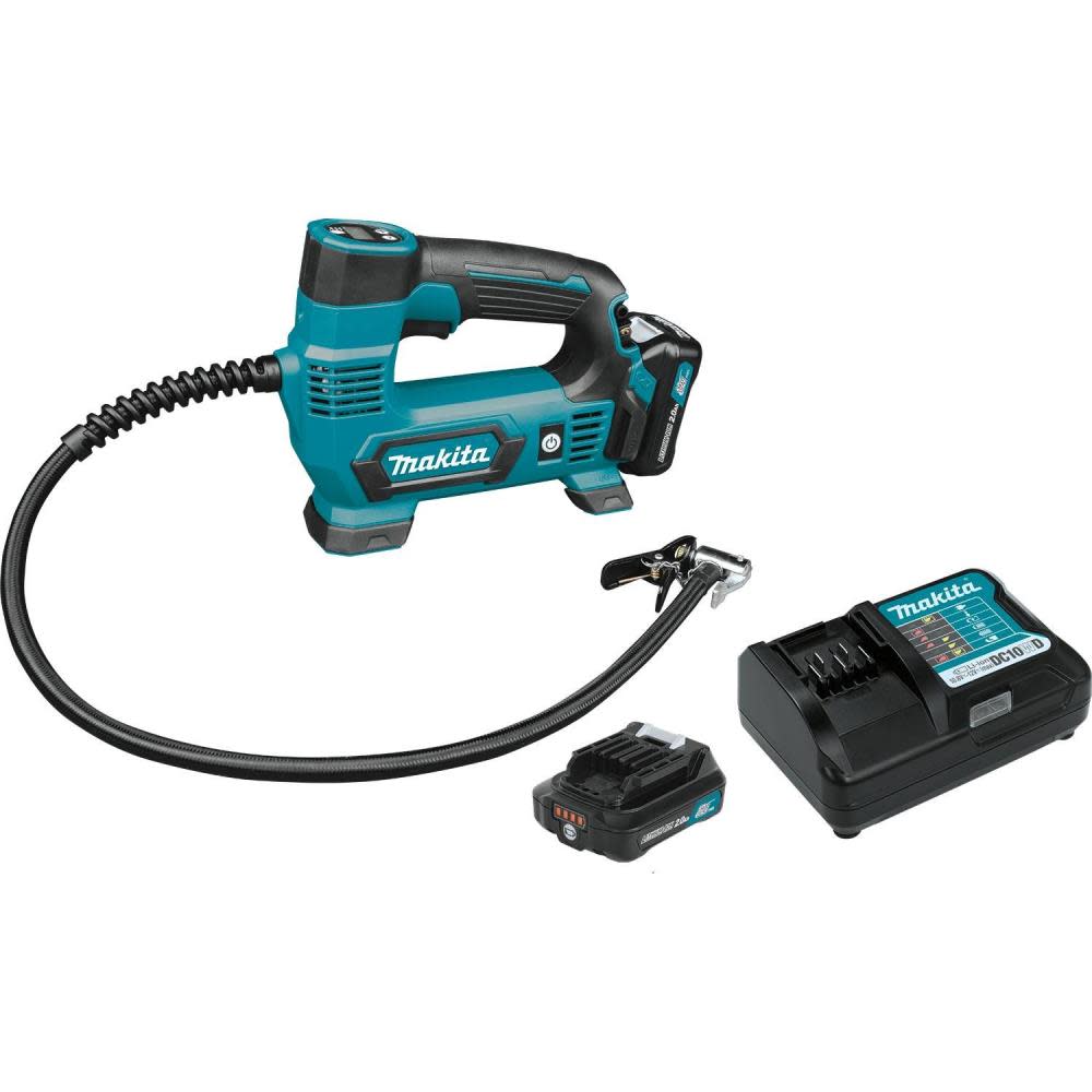 Makita 12V Max CXT Lithium-Ion Cordless Inflator Kit (2.0Ah) - Ascmtools