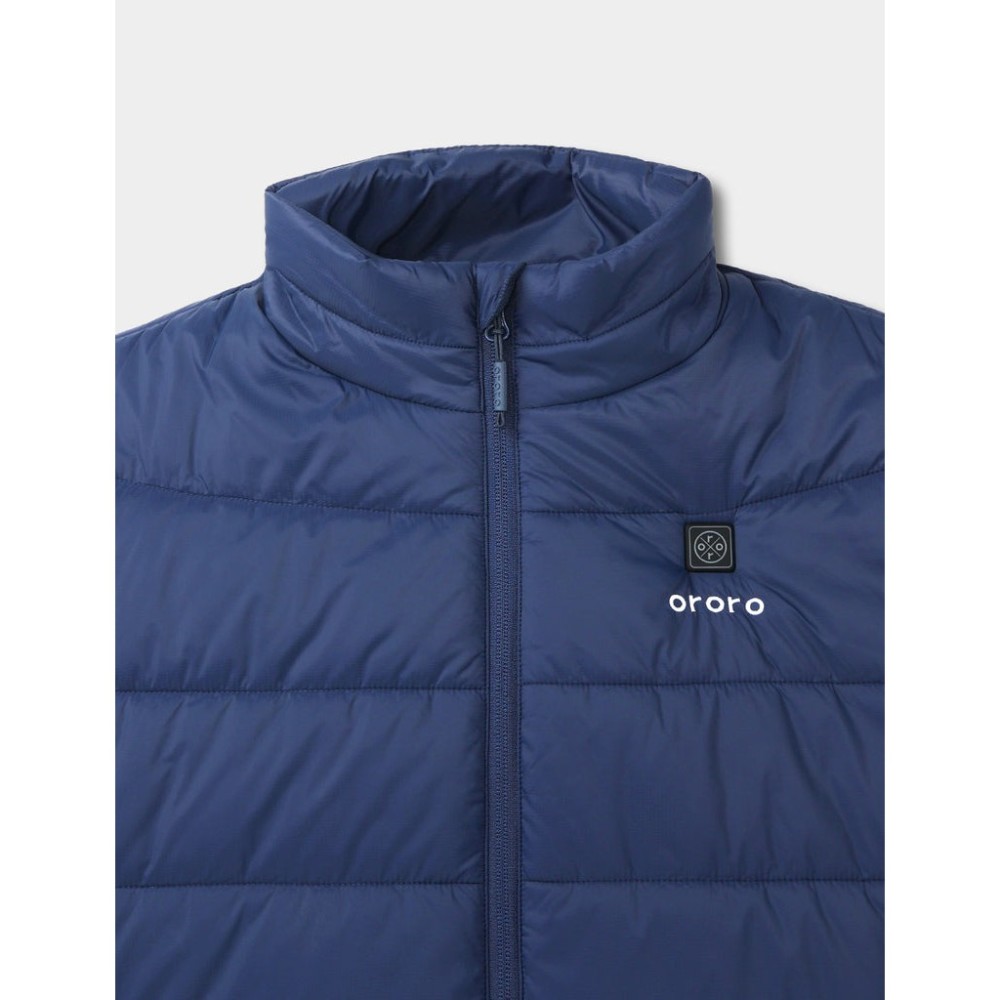 ORORO Mens Navy Blue Classic Heated Vest Kit 2X - Ascmtools