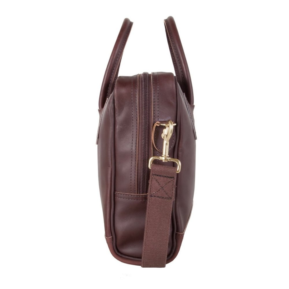 Duluth Pack 14 Liter Capacity Brown Traveler’s Medium Smooth Leather Briefcase - Ascmtools