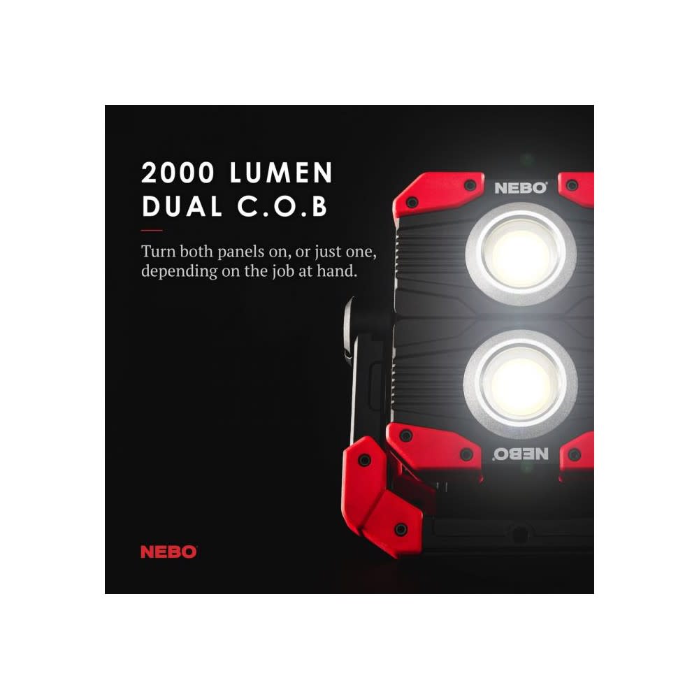 Nebo Work Light 2000 Lumens USB-C Rechargeable - Ascmtools