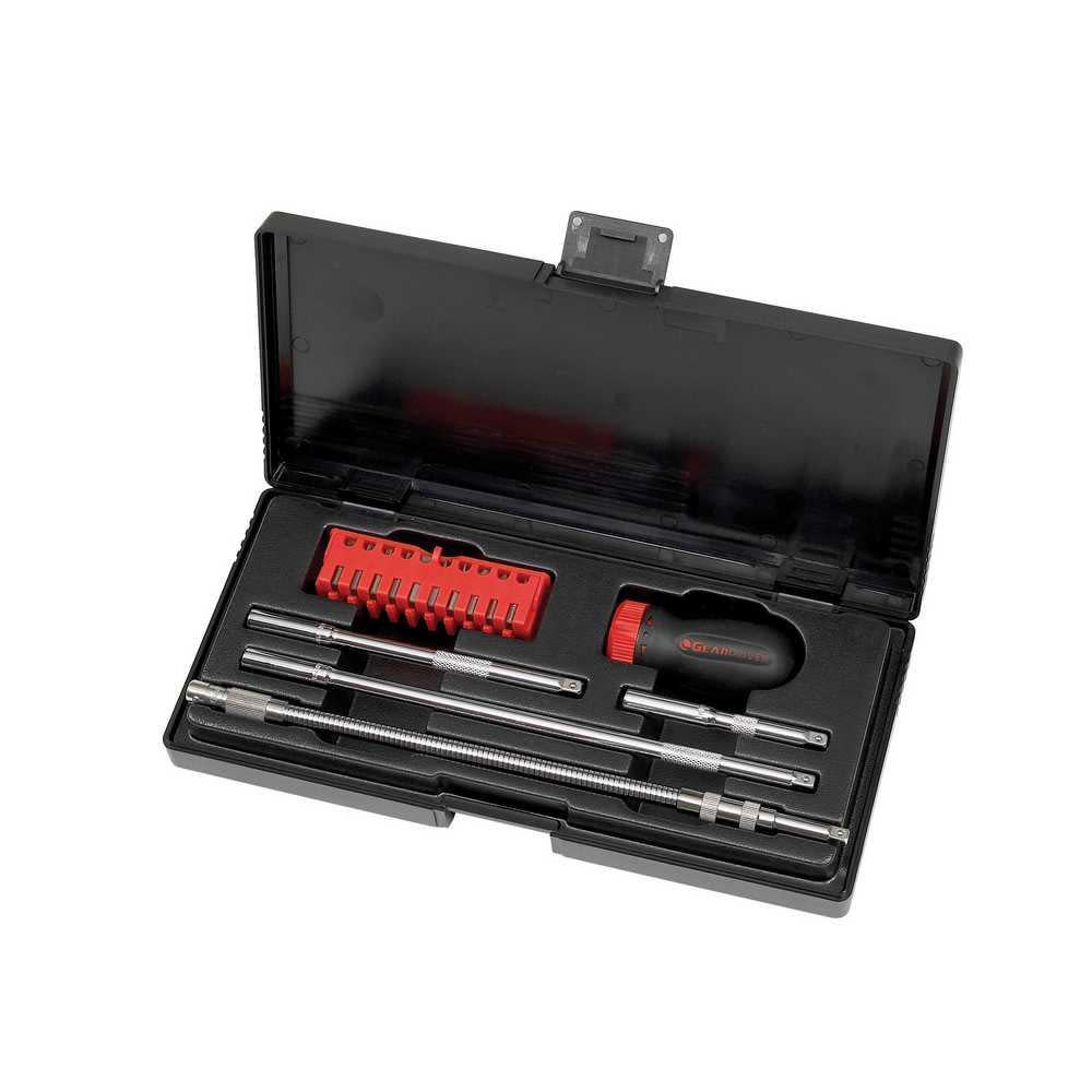 GEARWRENCH 15 pc Stubby Handle Ratcheting Screwdriver Set - Ascmtools