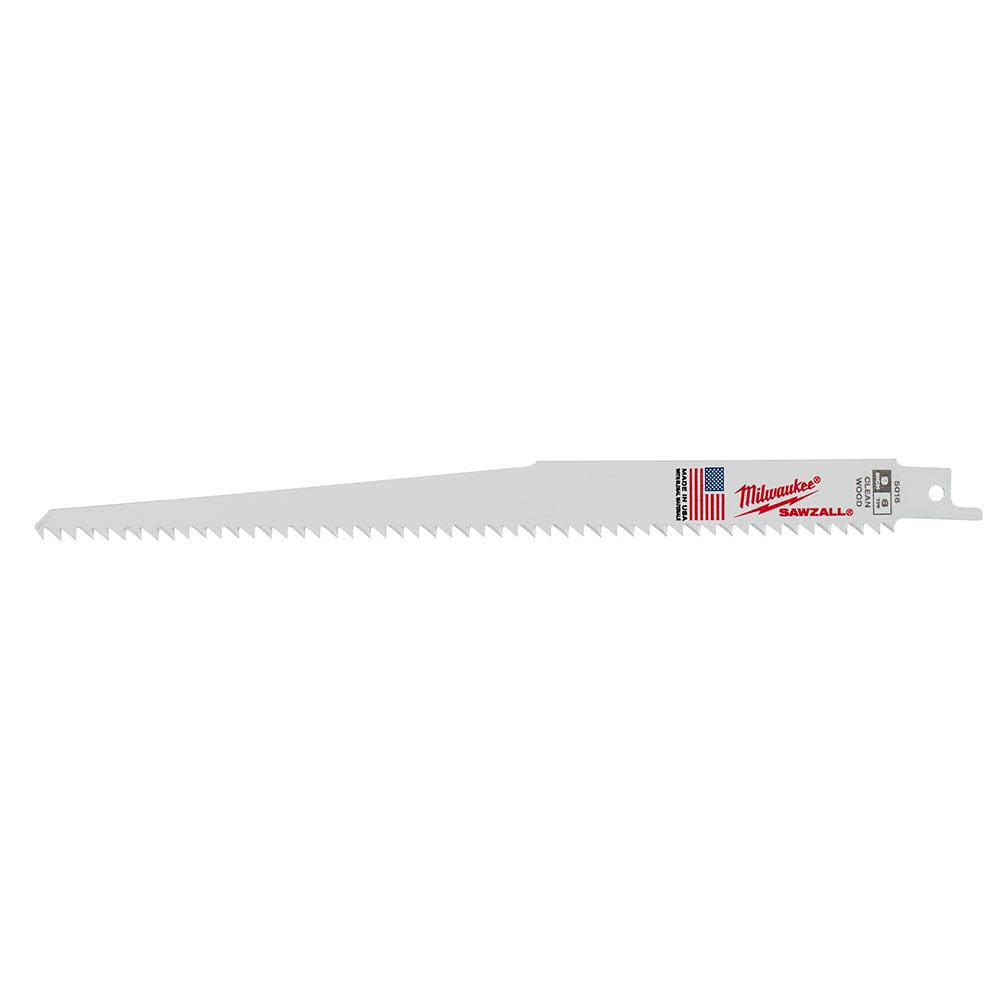 Milwaukee 9 in. 6 TPI Fleam Ground SAWZALL Blades 5PK - Ascmtools