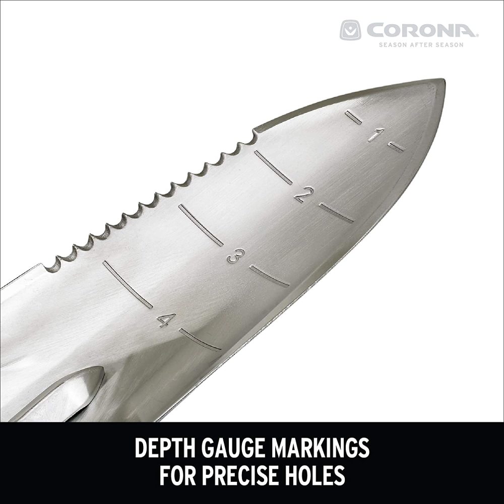 Corona Garden Hand Transplanter 7″ ComfortGEL Stainless Steel - Ascmtools